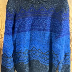 Men's Gap XL Blue and Grey Sweater